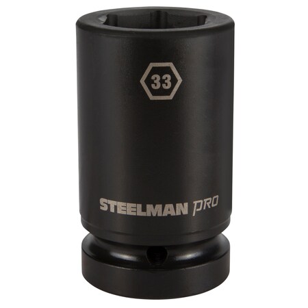 Steelman 1" Drive x 33mm 6-Point Deep Impact Socket 79334